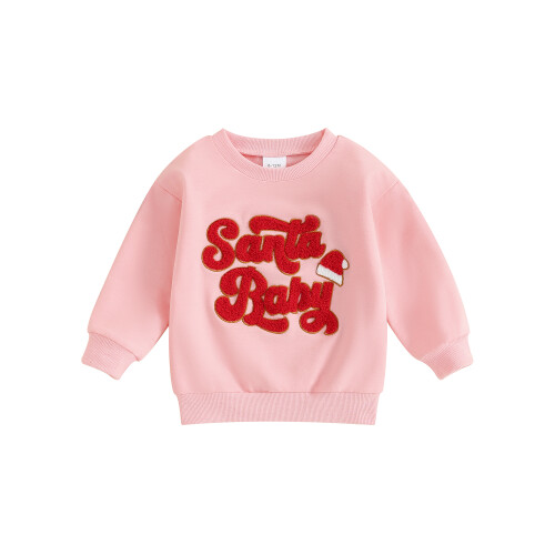 (18-24 Months, Pink) Felpe per bambine, pullover autunnali.