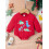 (3-6 Months, Red) Vánoční overal dívky potisk dinosaurů 2