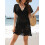 (XL, Black) Γυναικείο μπικίνι κοντομάνικο, έως γόνατο 2