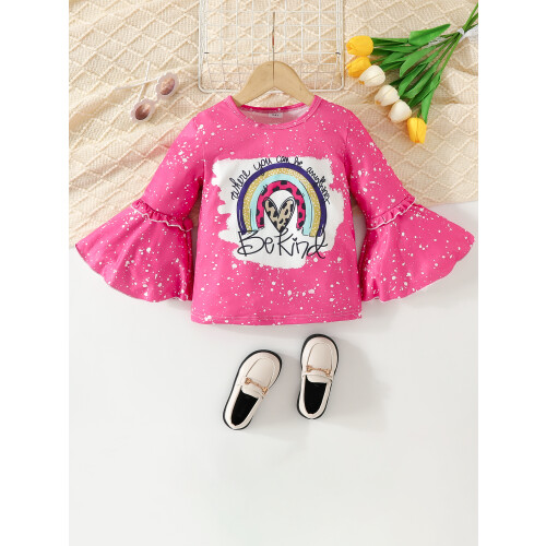 (5-6 Years, Pink) Φθινοπωρινά Φούτερ Κορίτσια Ριχτή Γραμμή 1
