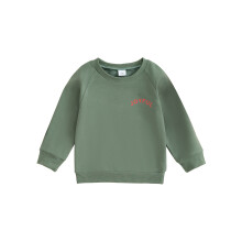 (4-5 Years, Green) Weihnachtspullover für Kleinkinder, langärmelig, Rundhalsausschnitt, Pullover mit Buchstabenprint, Kinderkleidung