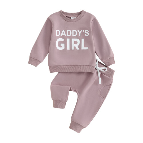 (2-3 Years, Purple) Conjunto de calça o outono.