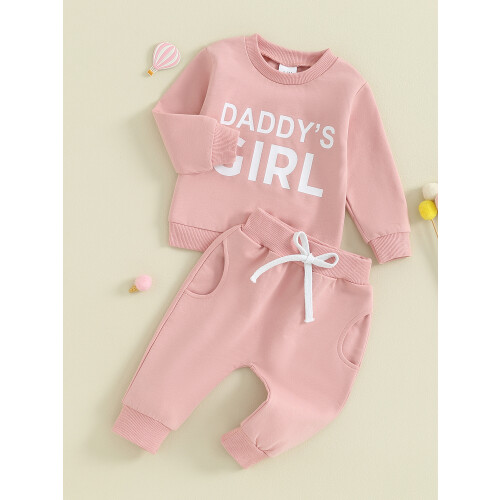 (18-24 Months, Pink) Conjunto de calça o outono. 2