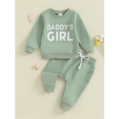 (12-18 Months, Green) Conjunto de calça o outono. 1