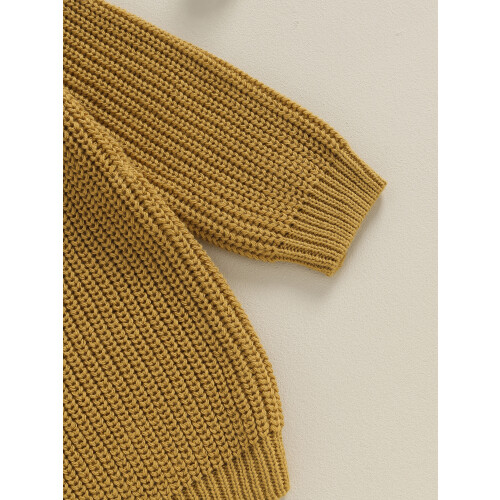 (6-9 Months, Yellow) Πουλόβερ με κέντημα για νήπια. 2