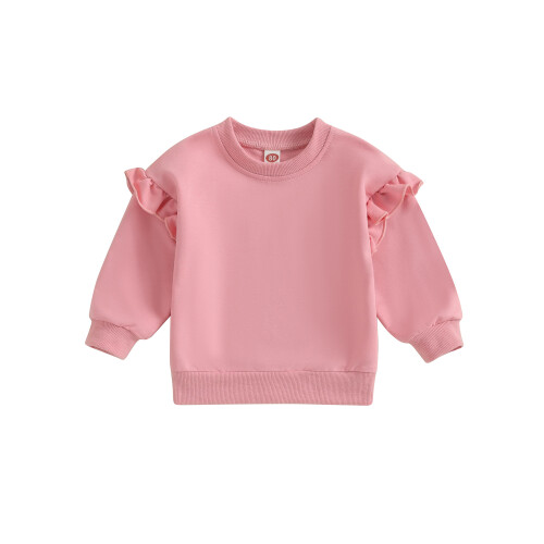 (3-4 Years, Pink) Παιδικό πουκάμισο άνετο, μακριά μανίκια