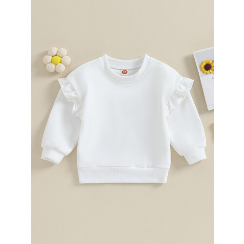 (12-18 Months, White) Παιδικό πουκάμισο άνετο, μακριά μανίκια 1