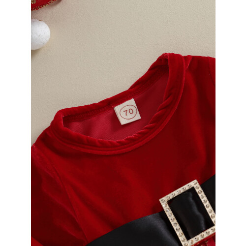 (18-24 Months, Red) Dětské dívčí overaly, rukáv, body 1