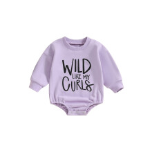 (3-6 Months, Purple) Φθινοπωρινό casual ολόσωμο χαλαρή εφαρμογή