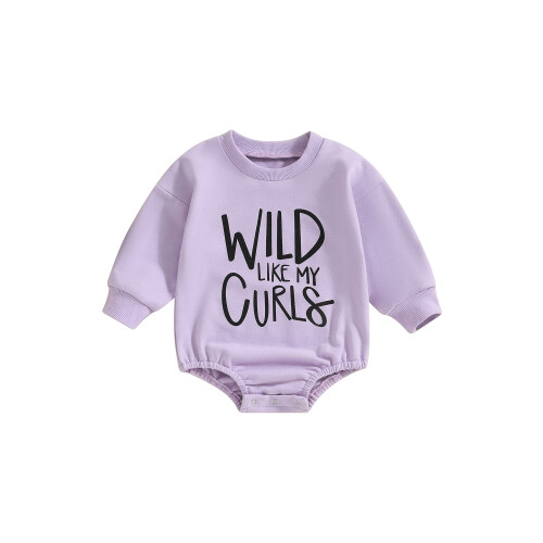 (3-6 Months, Purple) Φθινοπωρινό casual ολόσωμο χαλαρή εφαρμογή