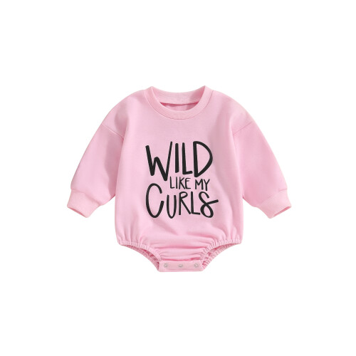 (0-3 Months, Pink) Φθινοπωρινό casual ολόσωμο χαλαρή εφαρμογή