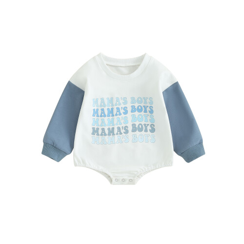 (18-24 Months, White) Βρεφικά Αγόρια Ολόσωμα Στρογγυλή Λαιμόκοψη