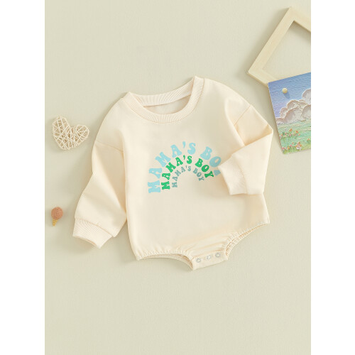(6-12 Months, Beige) Βρεφικά Αγόρια Ολόσωμα Στρογγυλή Λαιμόκοψη 2