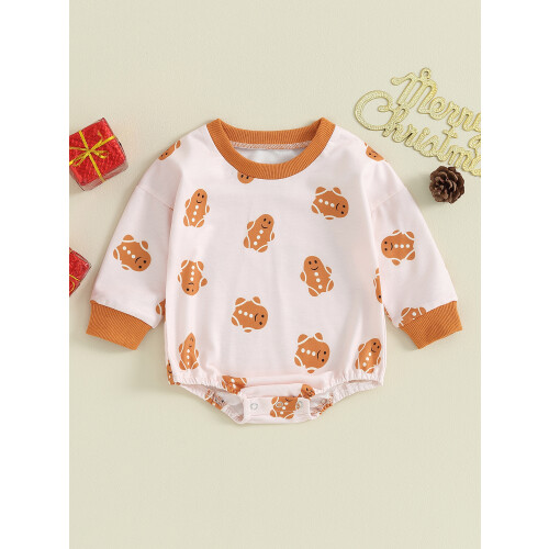 (6-12 Months, Gingerbread Man) Vánoční overal pro a chlapce 1