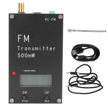 FM Transmitter Module High Performance, 2000m Range FM Stereo Transmitter with LCD Screen USB Type C Port Adjustable Frequency for Small FM Radio Stat