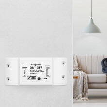 Pack de 2 interrupteurs intelligents WiFi Mini AC90-250V 10A Commande vocale Minuterie Sans fil