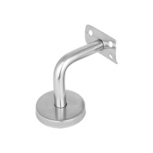 2PCS Adjustable Stainless Steel Handrail Brackets with Curved Support Plate for Indoor Outdoor Rails