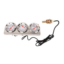 Ensemble de 3 indicateurs pour voiture 12V universel, cadran blanc de 52 mm, installation facile