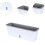 Rectangular Self Watering Planter Large Window Box for Indoor Outdoor Plants with Removable Pot 2
