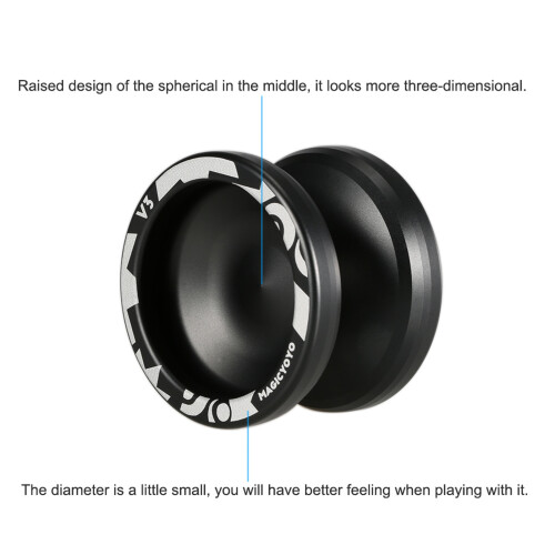 High-Speed Aluminum Alloy Yo-Yo for Kids Responsive Spinning String Black 1