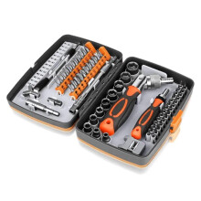 68 in 1 Magnetic Ratchet Screwdriver Set with Precision Steel Bits and Mini Adjustable Wrench