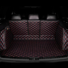 Trunk Liner 20112017 AllInclusive Waterproof Leather Cargo Mat BlackRed for Porsche Cayenne