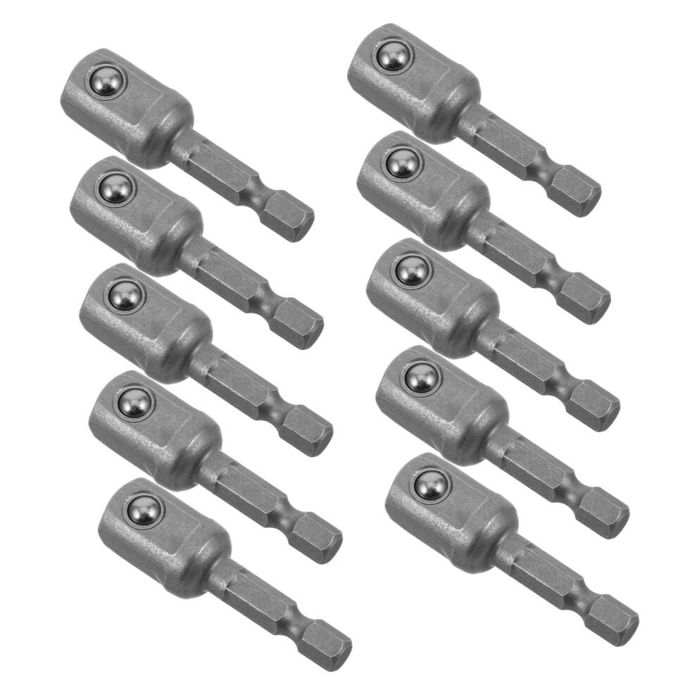 Impact Socket Adapter Set 10Piece For Hex Drill Bit Extensions Metal Connector Automotive And Machinery Maintenance 9382693445834