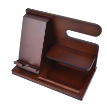 Retro-Pine-Dockstation für Schreibtisch, für Brillen, Schlüssel, Uhr, 26x19x15 cm