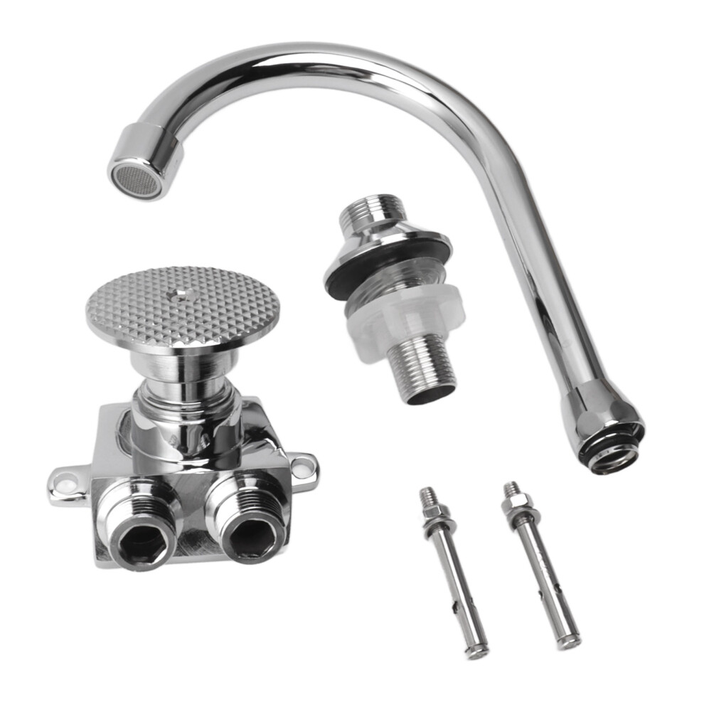 Foot Pedal Copper Faucet Hands-Free Touchless Floor Mount Kitchen Valve 4601375883159