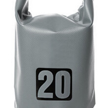 20L Gray Waterproof Bucket Bag - Durable PVC, Lightweight for Outdoor Camping