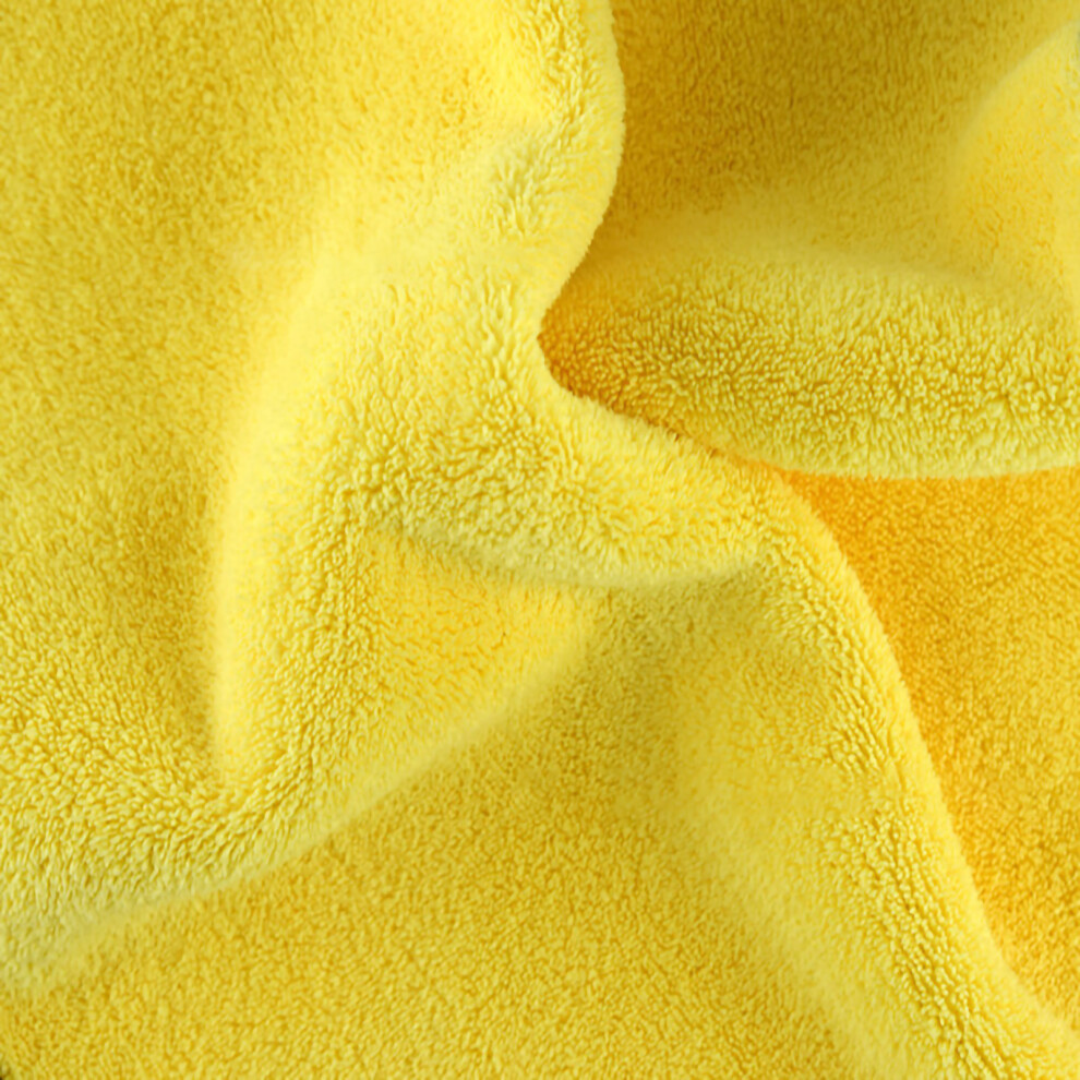 Grayish Double Sided Car Wash Towel 30X60cm Water Absorption Cleaning Cloth Yellow 8761375883828