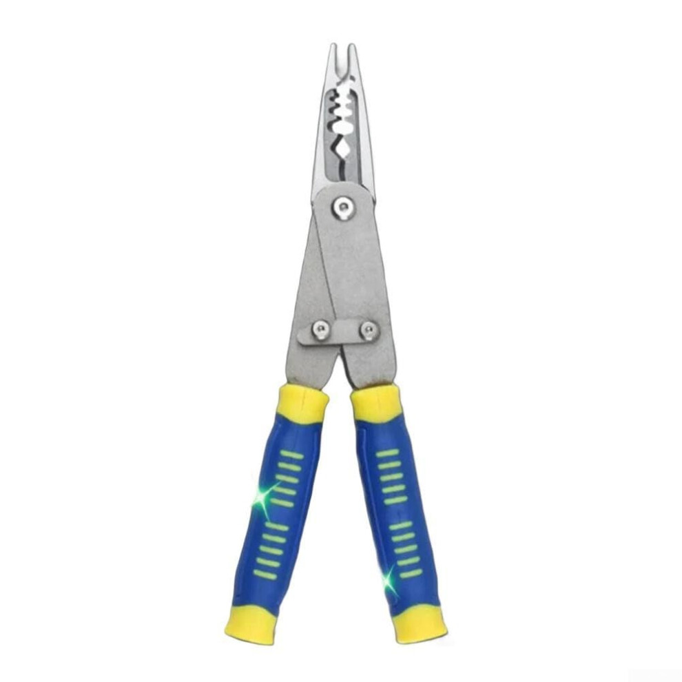 Multifunctional Pliers Needlenose And Flatnose Tips Wire Cutter And Stripper For Electrical Work Nonslip Rubber Grips 9199774126267