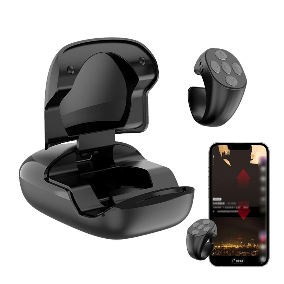 Remote Control Page Turner - 3-In-1 Bluetooth Page Turner For Tiktok, Scrolling Ring Clicker For Camera And Video Recording 9382693307309