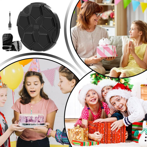 LED Music Boxing Machine 32x31cm WallMount ABS Punch Pad Electronic Target Adjustable Speed Light Display Training 2
