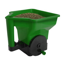 Handheld Fertilizer Spreader with Ergonomic Hand Crank for Precise Lawn and Garden Seed Distribution