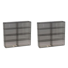 2X 1:64 für Hot-Wheel-Display-Box, Automodell, Spielzeugschrank, Regal für Hotwheel-Autos, Druckguss-Aufbewahrung, Staubdichte Display-Box A