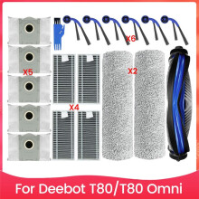 Zubehör-Set für Deebot T80/T80 Omni Staubsauger, Haupt-/Seitenbürste, HEPA-Filter, Staubbeutel, Ersatzteil
