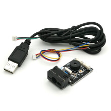 GM65 USB-Barcode-Scanner, Kabelgebunden, 1D-2D-Barcode-Lesegerät, QR-Code-Lesemodul, CMOS-Summer zum Erinnern mit Kabel-UART