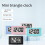 Clock Triangle LED Screen Lectronic Digital Alarm Screen Desktop Clock for Home Office Table Bedroom Decor 4