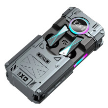 New DX-08 Wireless 5.3 Headset New Punk Mechanical Style Stereo E-Sports Gaming Headset TWS Earbuds Grey