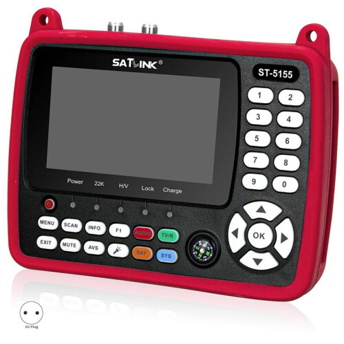 Satlink ST-5155 DVB-S2+DVB-C+DVB-T2 Combo MPEG4 H.265 Satellietsignaalzoeker 4,3 Inch Scherm EU-Stekker 1