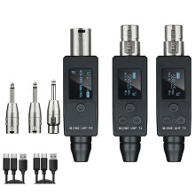 Microphone Sans Fil 2 Pièces Émetteur Récepteur UHF Branché sur le Système Sans Fil Du Microphone XLR Adapté au Microphone Dynamique 48 V