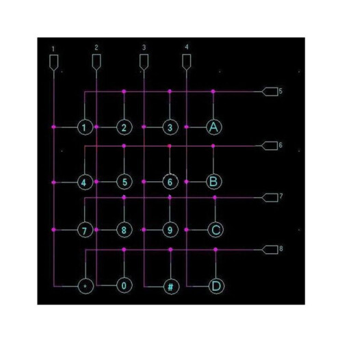 3 Stück 16-Tasten-Tastaturmodule, 4x4-Matrix-Array-Module, Industrietastatur mit Industrie-Scanning 1