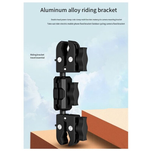 Camera Clamp Mount Super Clamp Adapter Double  Multifunction Holder for Motorcycle Bicycle Camera Mounts 9cm 2