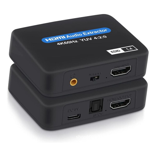 Extractor de Audio 4K Compatible con  Divisor de Audio Compatible con  Divisor Convertidor de Vídeo Compatible con 2