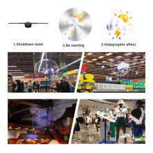 3D HD Holografische Projector 244LED Holografische Speler Fan voor Beeld Videowinkel Bar Party Reclame Display EU Stekker