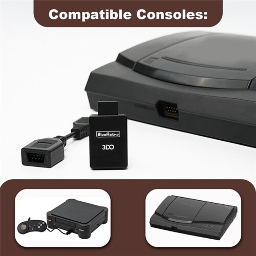 Per BlueRetro Adattatore Controller di Gioco Wireless per Console 3DO FZ-1 FZ-10 per Controller  T4 Pro per PS4 per PS5 8Bitdo 1