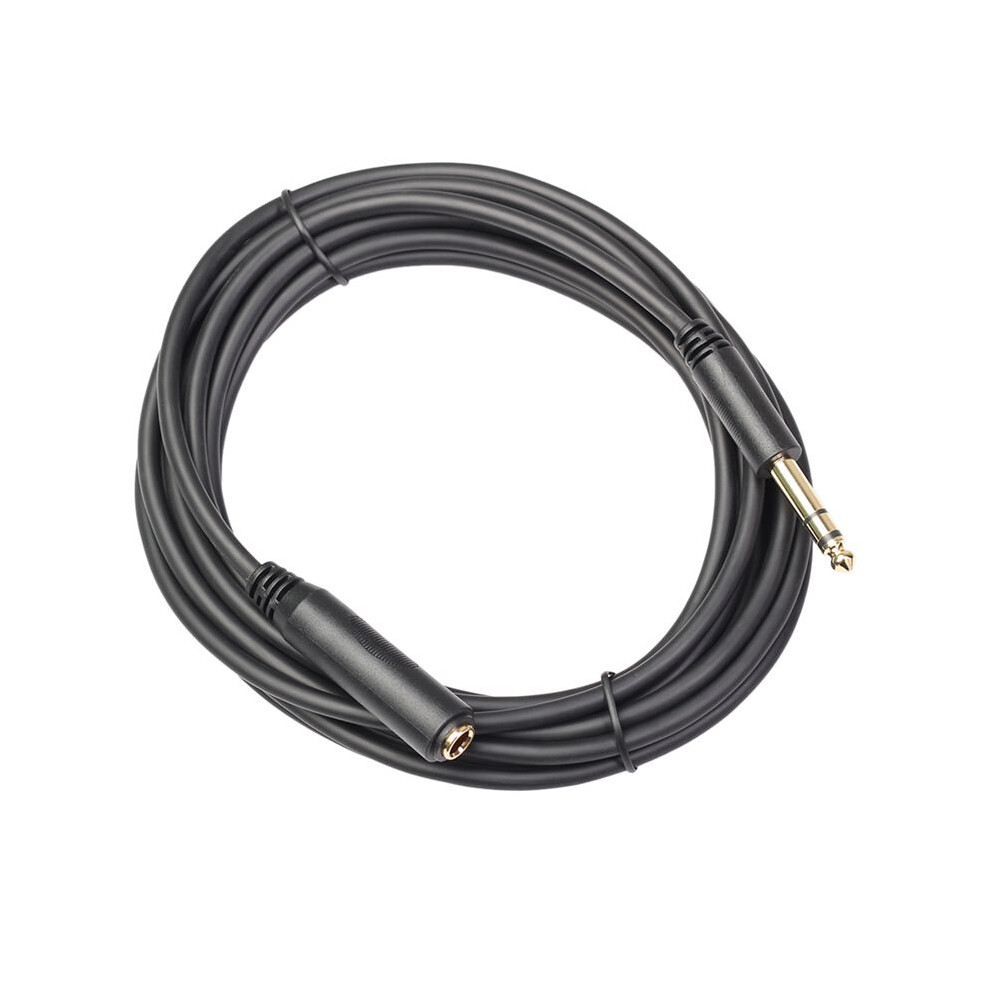 Men's Gold 1/4 Trs 6.35Mm To 6.35Mm Fe Stereo Extension Cable Plated Headphone Extension Cable Cord 300Cm