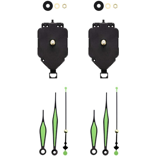 2 Set Quartz Clock Movement Kit Oscillating Movement + Luminous Pointer Clock Repair Parts Replacement Parts C
