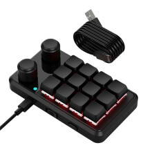 Drehknopf Tastatur RGB Gaming Keypad Mechanisch Hotswap Macropad Programmierung Makro Custom Schwarz